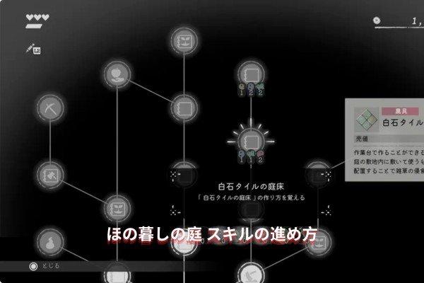 ほの暮しの庭 スキルの進め方