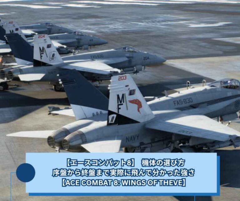 【エースコンバット8】　機体の選び方｜序盤から終盤まで実際に飛んで分かった強さ【ACE COMBAT 8 WINGS OF THEVE】