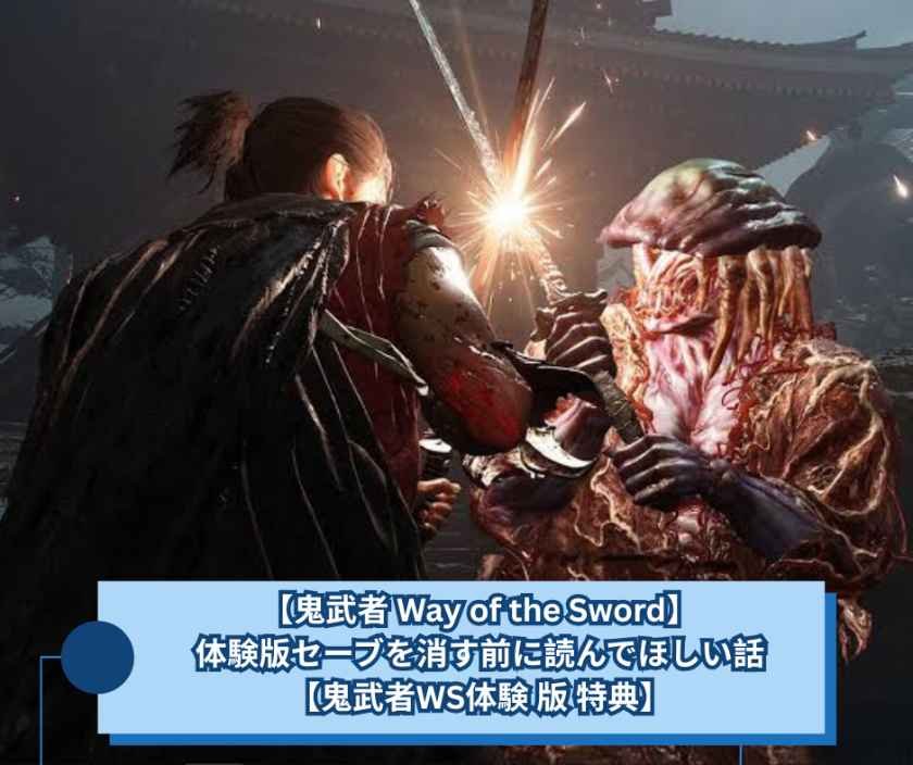 【鬼武者 Way of the Sword】体験版セーブを消す前に読んでほしい話【鬼武者WS体験 版 特典】
