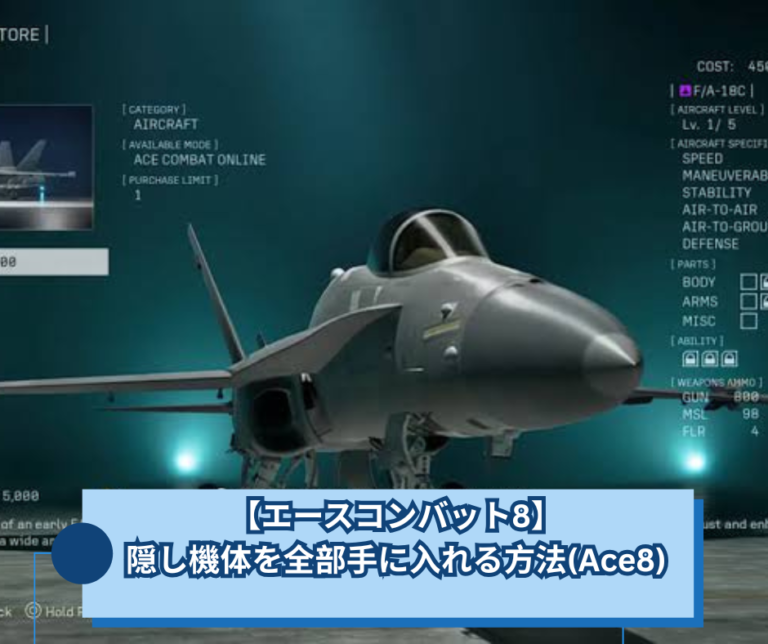 【エースコンバット8】隠し機体を全部手に入れる方法(Ace8)